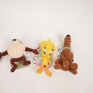Dalmatian Press‎ Scooby, Tweety, Taz Plush Stuffed Animals with Books Attached